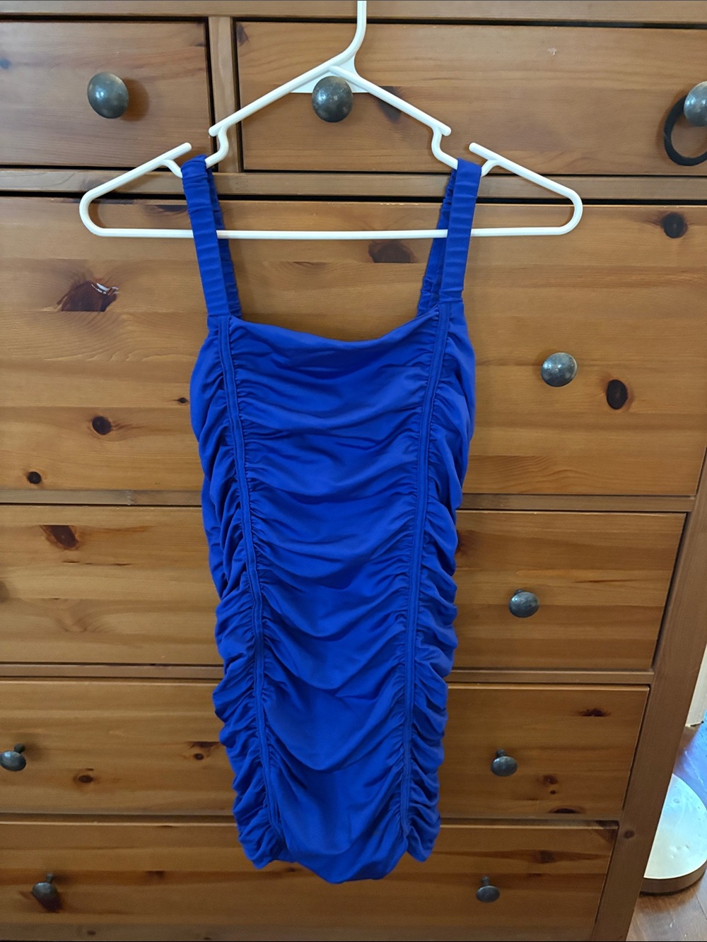 Katie J NYC Royal Blue Ruched dress